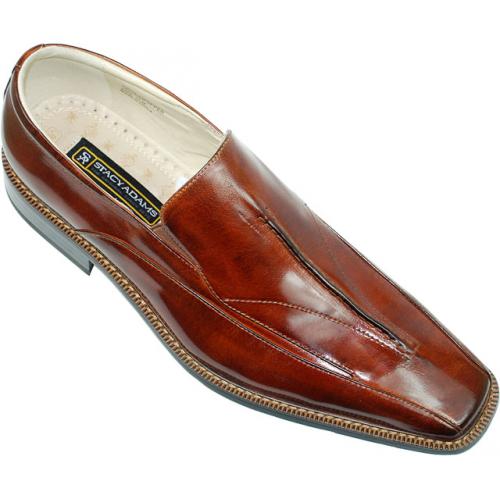 Stacy Adams "Altair" Cognac Genuine Leather Loafers